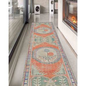 Tapis à motifs floraux bohèmes, tapis imprimé au style délavé, minimaliste, antique, avec poils doux - Product Image 4