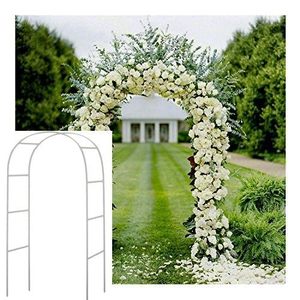 Adorox 7.5 pieds léger en métal blanc arc mariage jardin nuptiale fête décoration tonnelle - Product Image 1