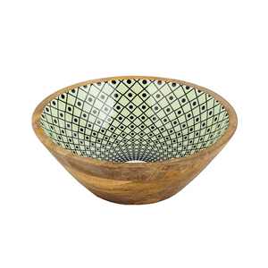 Custom Printed Wooden Salad Top Selling Salad Bowl Platter Customized Size Made in India - Product Image 3