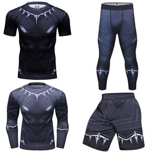 Ensemble de compression Rash Guard MMA à manches longues OEM avec logo personnalisé imprimé par sublimation, matière Spandex/Nylon, séchage rapide, respirant - Product Image 1