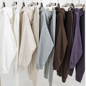 เสื้อวอร์มผ้าฟลีซแบบสวมหัวมีฮู้ดสำหรับฤดูหนาวทรงโอเวอร์ไซส์440gsm ใส่ได้ทั้งชายและหญิง - Product Image 3