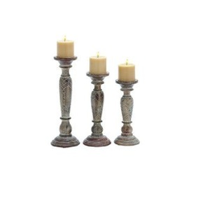 Bougeoir en bois taille personnalisée design vintage naturel pièce maîtresse de Noël bougeoir pilier de haute qualité - Product Image 1