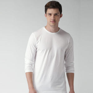 Camisetas de verano personalizadas de la mejor calidad para hombre, estilo informal con mangas completas, de algodón puro diseño liso, servicio OEM - Product Image 3