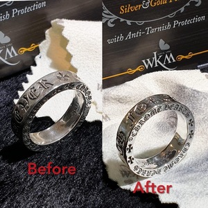 Wkm การ์ดผ้าขัดเงาสีเงินและสีทองน้ำยาทำความสะอาดเครื่องประดับคุณภาพสูง & การ์ดขนาดผ้าขัด9X5.5ซม. (1กล่อง/25ชิ้น) - Product Image 6