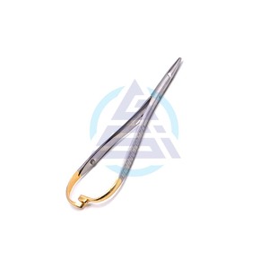 Pince à épiler en acier inoxydable porte-aiguille pince orthodontique avec manche en or Instrument d'outil chirurgical dentaire - Product Image 1
