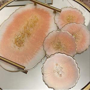 Plato de resina de primera calidad, colorido diseño hecho a mano, ideal para servir aperitivos, postres de frutas o elegante acento decorativo para el hogar - Product Image 2