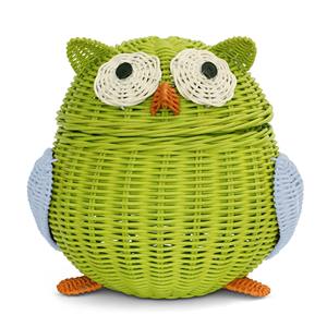 Accessoires de chambre d'enfant, paniers de rangement en rotin tressé, paniers à design animalier - Product Image 4