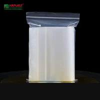 Sac à fermeture éclair transparent blanc personnalisable avec logo imperméable Sac à fermeture éclair Sac de conservation alimentaire refermable en plastique