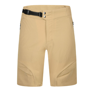 Shorts de cyclisme VTT pour hommes, tissés, taille mi-haute, respirants, séchage rapide, avec ouvertures latérales zippées et passants de ceinture - Product Image 1