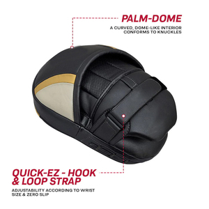 Focus Mitts Coussinets de frappe incurvés ergonomiques Protection durable Haute élasticité Personnalisable Forte Cuir PU Boxe Kickboxing - Product Image 3