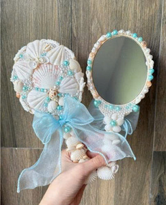 กระจกมือถือทำมือจากเปลือกหอยเวียดนาม กระจกตกแต่งเพื่อความงาม - Product Image 5