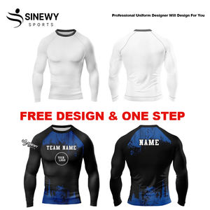 Meilleures ventes Rash Guards de haute qualité pour hommes, T-shirt de compression MMA, Maillot de bain Rash Guard - Product Image 5