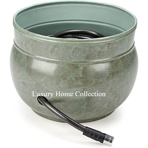 New <b>Large</b> Shape Metal Decorative Hose Storage <b>Pots</b> Hammered Design Black Color Powder Coated Handmade Designer Attractive Look - Product Image 3