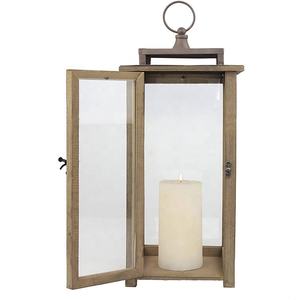 Faroles de Madera Largos y Resistentes al Viento, Portavelas Decorativos con Tapa de Metal para Colgar y Decoración de Suelos - Product Image 3