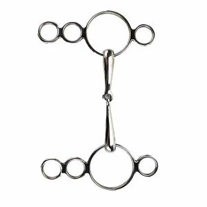 Bocado continental ajustable con anillo suelto y diseño de snaffle Magennis para entrenamiento y control en equitación. - Product Image 6