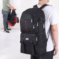 Tas Ransel Travel Polyester Anti Air Kapasitas Besar Custom, Dapat Diperluas, Cocok untuk Dibawa Naik Pesawat, Tas Duffel Outdoor untuk Pendakian Gunung, Grosir OEM