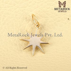 Solid 14k Gold Star Pendant Unisex Jewelry New Design <b>Gift</b> <b>for</b> <b>Her</b> Simple Star Pendant - Product Image 3