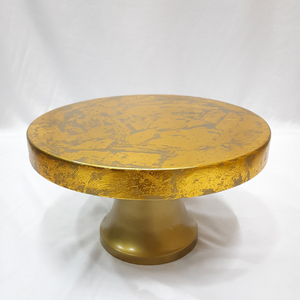 Aluminum Metal Round Shape Gold Finished 1 Tier <b>Cake</b> <b>Stand</b> Luxury handmade Hot Selling Highest Quality - Product Image 4