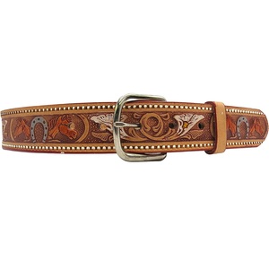 Vente en gros de ceinture en cuir véritable pour hommes personnalisée marque privée automatique à cliquet coulissante style vintage boucle en résine de peau de vache - Product Image 4
