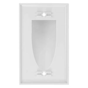 แผงหน้ากากมัลติมีเดียแบบฝังติดผนัง แรงดันต่ำ สำหรับสายเคเบิลรวม วัสดุ ABS สีขาว รองรับการประมวลผลเสียง/วิดีโอ - Product Image 3