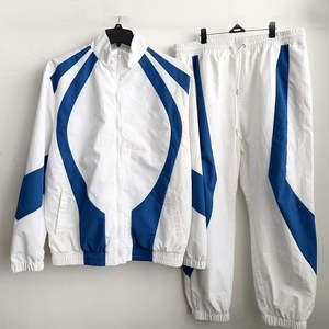 Personalizado de transferencia de calor de impresión de invierno Casual Sudadera con capucha Pantalones Baggy Heavyweight Sportswear Algodón Cremallera Chándal para los hombres - Product Image 4