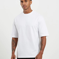 T-shirt Homme Oversize à Épaules Tombantes en Coton 280 g/m² Personnalisé Livraison Rapide Tissu Tricoté Anti-Boulochage Respirant Séchage Rapide