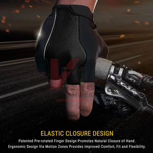 Guantes de ciclismo para hombre y mujer, antideslizantes, con amortiguación, ligeros, de medio dedo, transpirables - Product Image 4