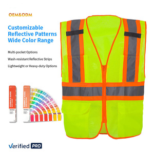 Gilet de sécurité haute visibilité personnalisé de haute qualité, imperméable, réfléchissant, vêtement de sécurité en polyester OEM - Product Image 3