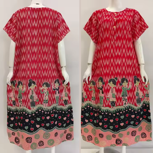 Robe Jumbo avec bouton sur le devant Vêtements de nuit confortables à manches courtes pour femmes - Product Image 6