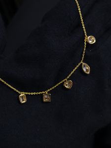 สร้อยคอเพชรทรงหยดน้ำหรูหรา รูปทรงกลม มาร์คีส์ หัวใจ เจ้าหญิง เพชรเลี้ยงในห้องแล็บ เกรด VVS VS EF CVD สำหรับผู้หญิง - Product Image 4