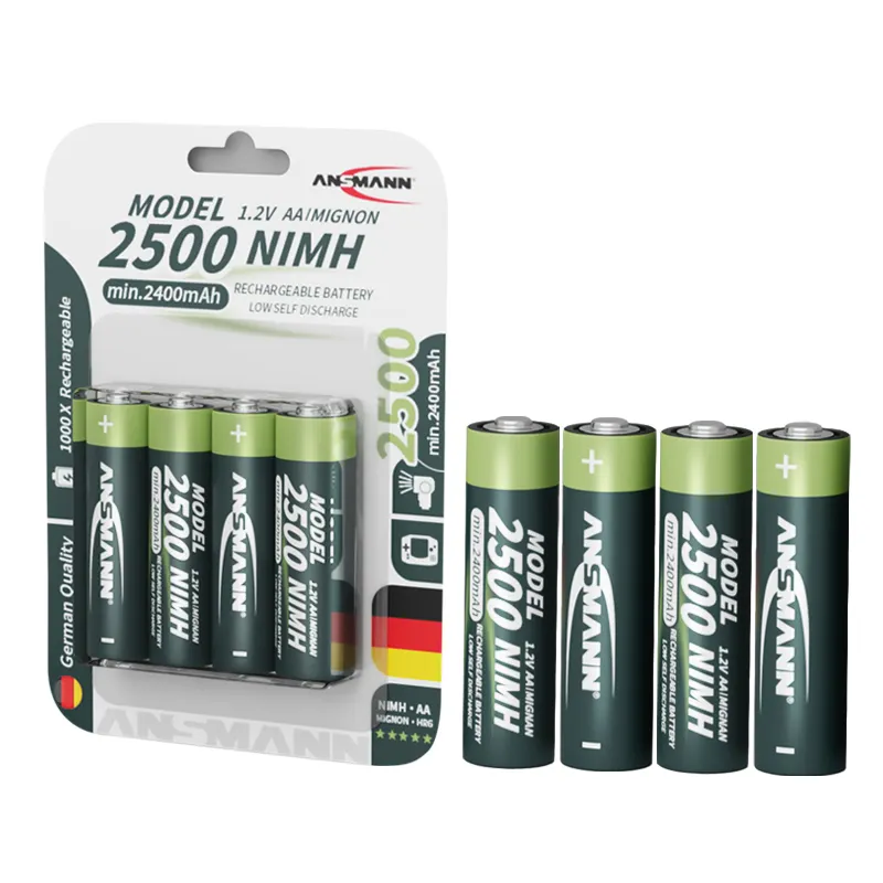 שמש אור מאוד נמוך פריקה עצמית AAA סוללות 1.2V 550mAh נטענת 4 חתיכות Ni-MH סוללה