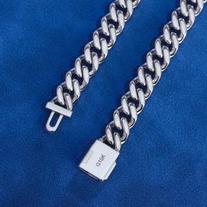 High End 8mm 10K Real <b>White</b> <b>Gold</b> Lab Diamond <b>Cuban</b> <b>Chain</b> HPHT Lab Grown Diamond <b>Cuban</b> <b>Link</b> <b>Chain</b> fine jewelry necklaces - Product Image 3