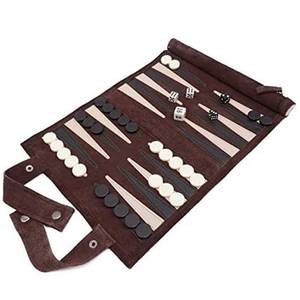 ชุดแบ็คแกมมอนไม้โบราณ สีพื้น หนังแท้ รุ่นรอยัล ชุดเกมแบ็คแกมมอนและหมากรุก ระบายอากาศ แห้งเร็ว ทนทาน ปรับแต่งได้ - Product Image 4