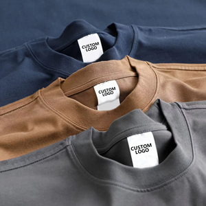 Camiseta de hombre de alta calidad con estampado de pantalla 100% algodón Unisex gráfico Oversize Streetwear Heavyweight camiseta personalizada en blanco para hombres - Product Image 1