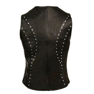 Chaleco de Punto de Cuero Genuino de Alta Calidad con el Mejor Diseño, Estilo Vintage para Mujer, Personalizado, Hip Hop, Cortavientos, Impermeable y Ecológico - Product Image 2