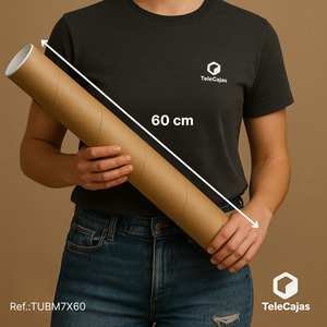 Recyclable 7 X 60 cm Brown Kraft Paper Tubes for Artwork and Long Roll Products with Lids Included for Essential Oils Crafts - Product Image 2