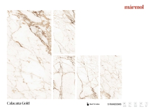 กระเบื้องพอร์ซเลนเคลือบสีทองขนาด600x1200มม. ฟังก์ชันกันลื่นสำหรับใช้ในห้องสไตล์ยุโรปสมัยใหม่ - Product Image 2