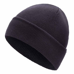 Best Quality Beanie Caps in <b>Black</b> Color <b>Top</b> Selling Street Winter Wear Customized High Quality Blank Solid Color Caps - Product Image 4