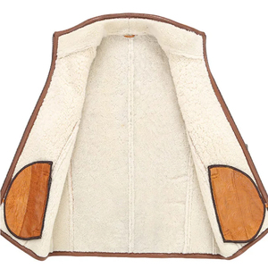 Fashion <strong>Faux</strong> Leather Brown <strong>Fur</strong> One Waistcoat Vintage Sleeveless Female Outerwear <strong>Vest</strong> <strong>Men's</strong> Brown Aviator RAF B3 Shearling