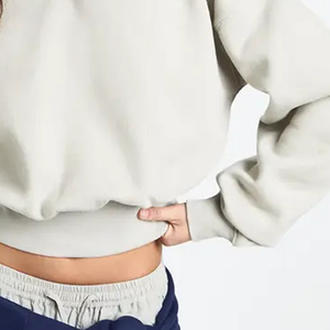 Sudadera Corta para Mujer, Diseño de Moda, Sudadera Básica de Forro Polar con Diseño de Logotipo Personalizable para Compradores al por Mayor, Precio de Fábrica 2026 - Product Image 3