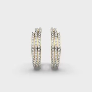 Nouvelles boucles d'oreilles en diamant de qualité supérieure, style moderne et élégant, pour les créateurs de tendances et les passionnés de minimalisme - Product Image 1