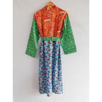 Kimono de algodón Multicolor para mujer, ropa íntima, camisón, vestido de verano, albornoz
