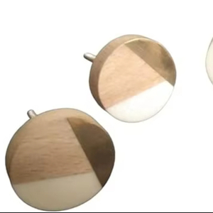 Derniers boutons en bois et en résine | Fabricant de boutons de porte en Inde au prix le moins cher Couleur vert et blanc Top vente - Product Image 1