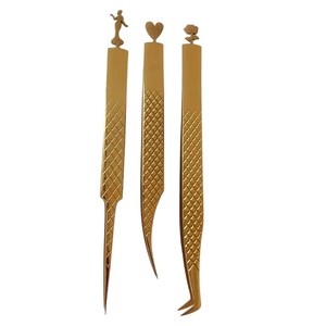 Pinzas para Pestañas de Fibra y Sin Fibra Más Vendidas, Antideslizantes, Control de Precisión, Volumen, Abanico, Instrumentos de Belleza - Product Image 2