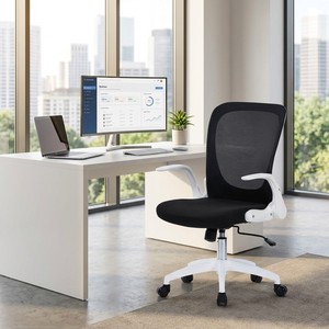 Fauteuil opérationnel Jackson noir/blanc pour bureau - Product Image 2