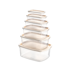 Ensemble de 6 boîtes de conservation hermétiques en plastique PP écologiques pour aliments secs, 250 ml-3000 ml - Product Image 3