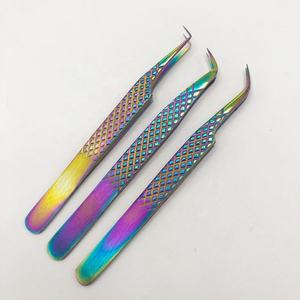 Haute Qualité Logo Personnalisé Multi-Pince À Épiler Solide En Acier Inoxydable Diamant Grip Extension De Cils Pince À Épiler Pointu En Gros - Product Image 4