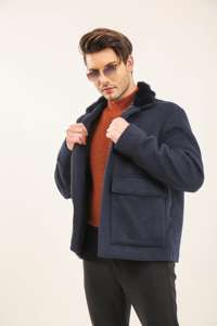Parkas en cuir véritable fabriqués à la main de qualité supérieure pour hommes Respirant Tissé Hiver - Product Image 5