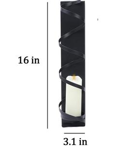Wall Decor <b>Candle</b> Stand <b>Floating</b> Style Hanging <b>Candle</b> Stand Black Twisted Home Enhancing <b>Candle</b> Holder Hot Sell - Product Image 2