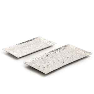 Wholesale Newest Design Gold Hammered Metal Breakfast Serving <b>Tray</b> Custom Wood Homeware Flatware <b>Tray</b> Kitchen Decorative Food - Product Image 4